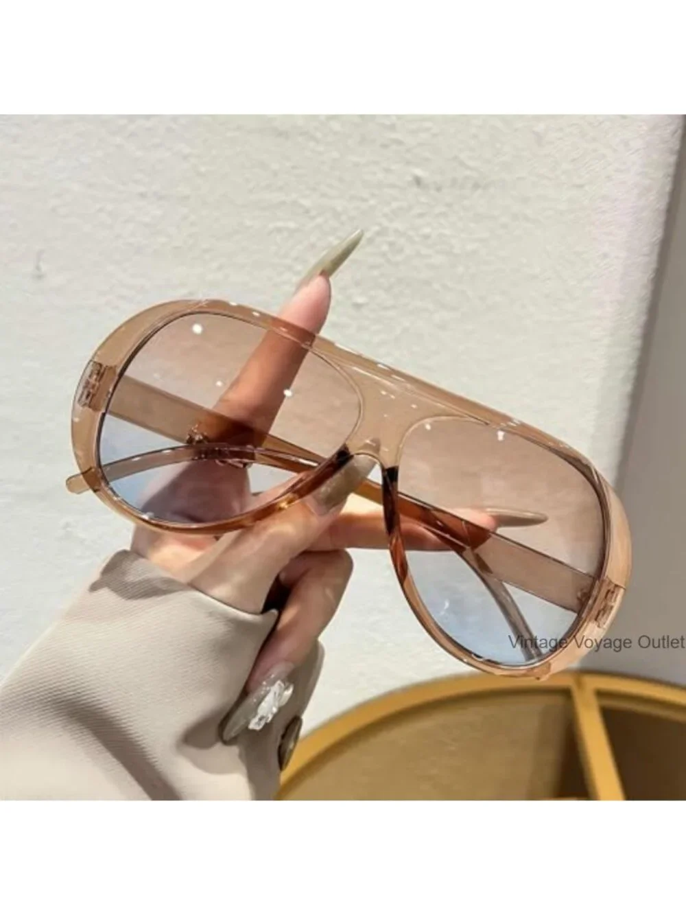 Oversized Aviator Sunglasses UV400 Retro Women Men